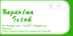 magdolna istok business card